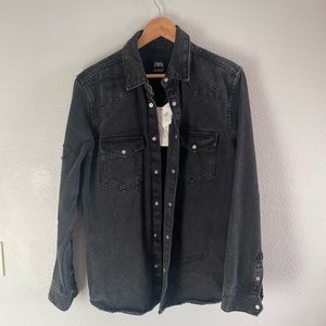 Zara Black Denim Jacket